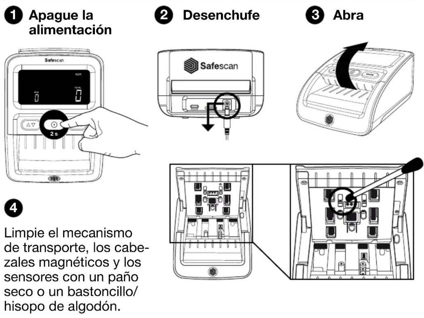Safescan 155S - Instrucciones de limpieza - 1