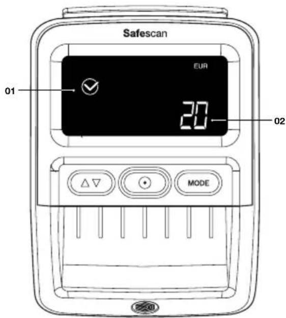 Safescan 155S - 幣值模式 加總模式 - 1