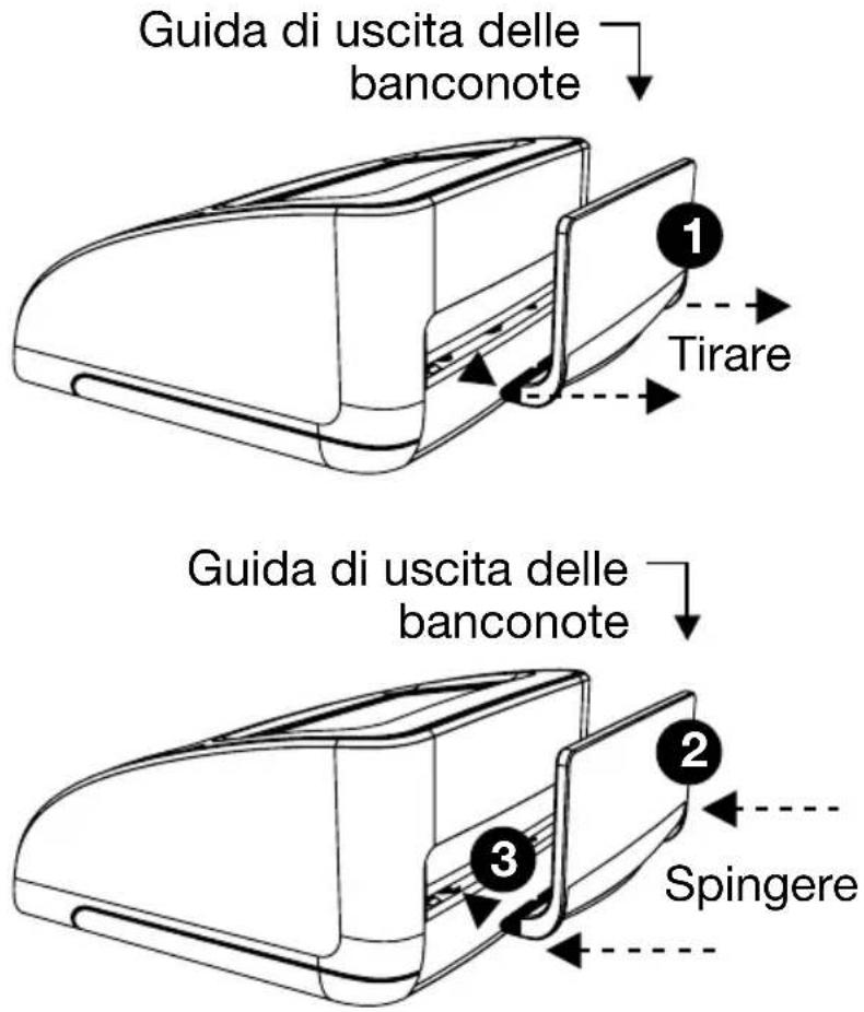 Safescan 155S - Rimozione della guida di uscita delle banconote - 1