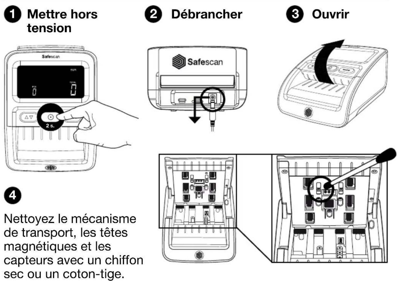 Safescan 155S - Instructions de nettoyage - 1