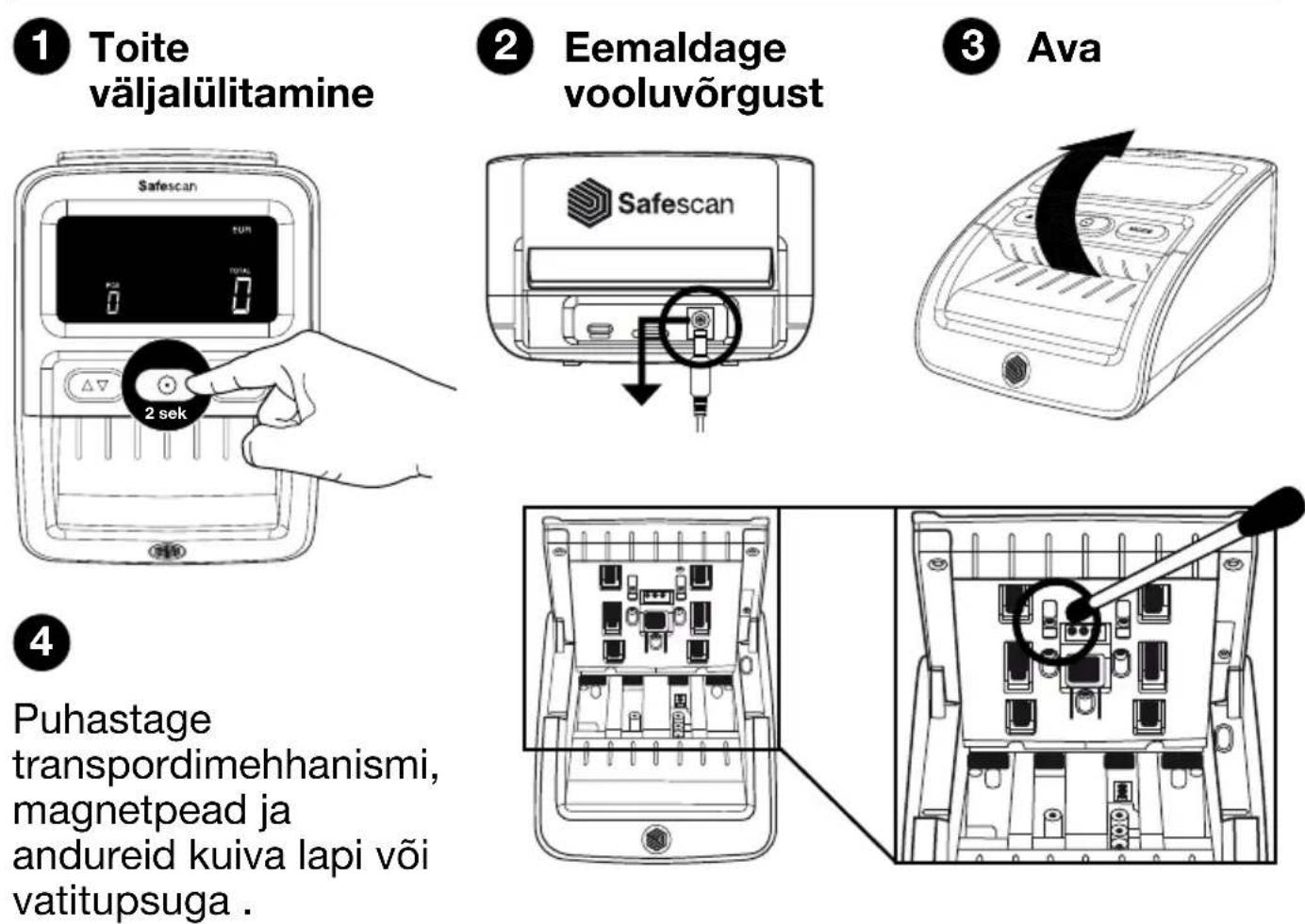 Safescan 155S - Puhastusjuhised - 1