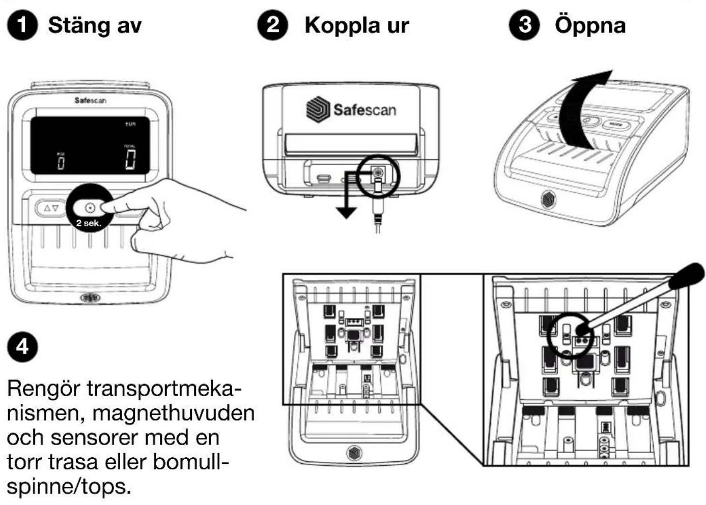 Safescan 155S - Rengöringsanvisningar - 1