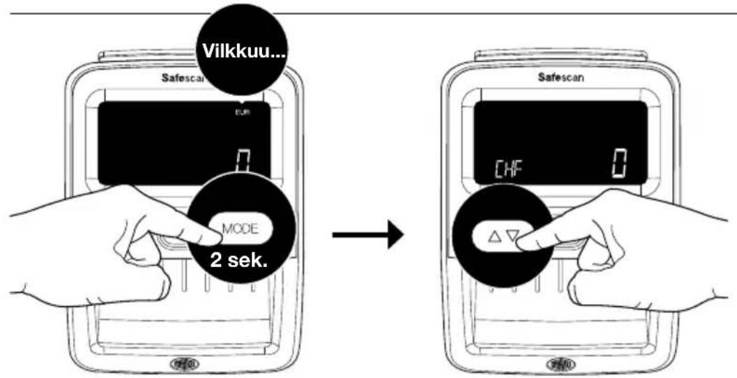 Safescan 155S - Valuutan valinta - 1