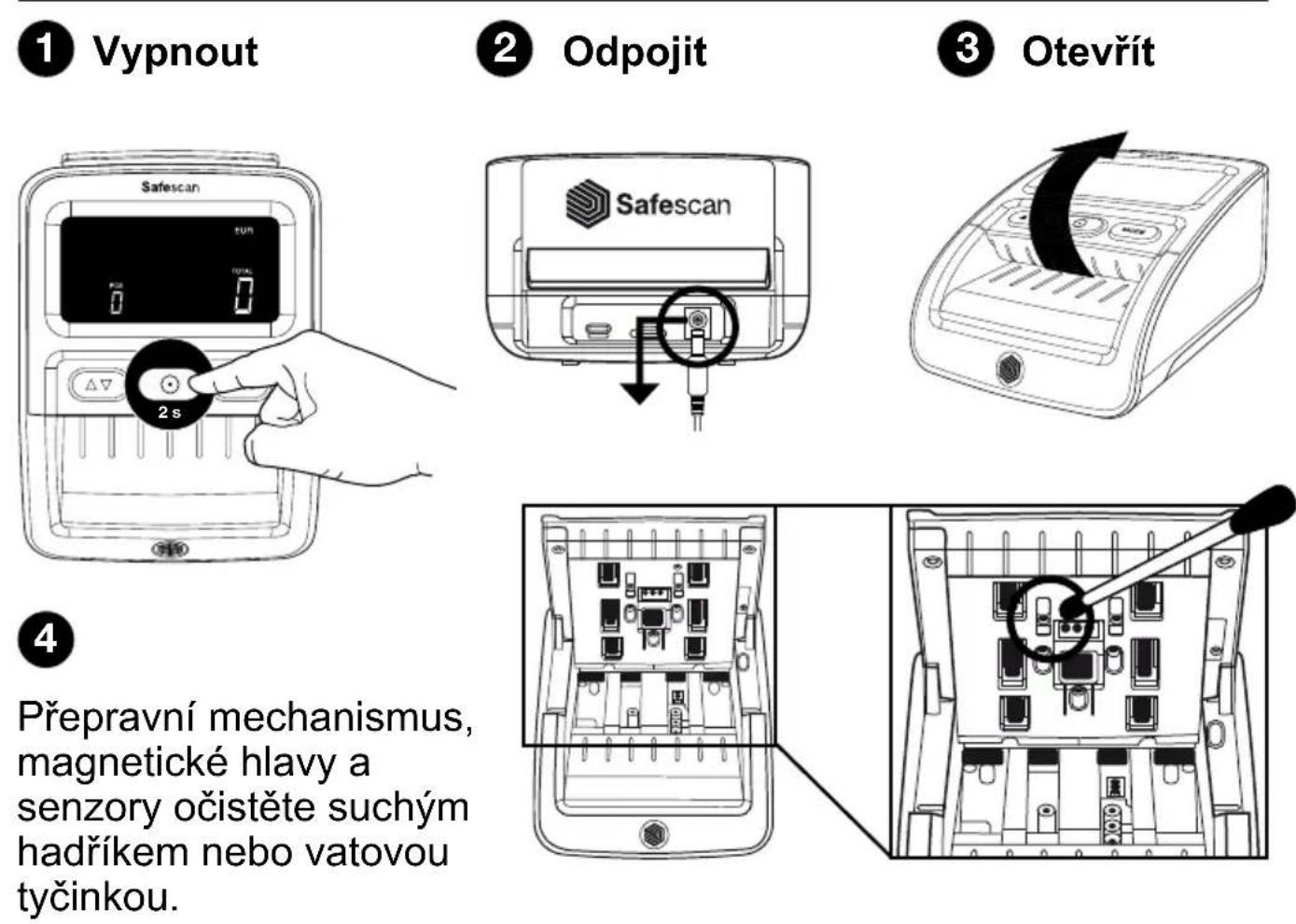 Safescan 155S - Pokyny pro Čištěné - 1