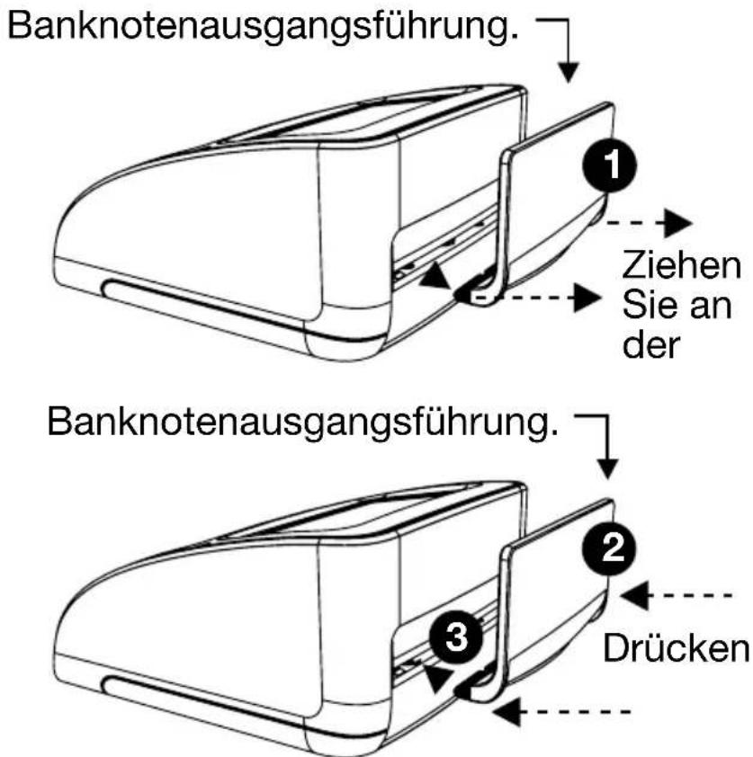 Safescan 155S - Entfernen der Banknotenausgangsführung - 1