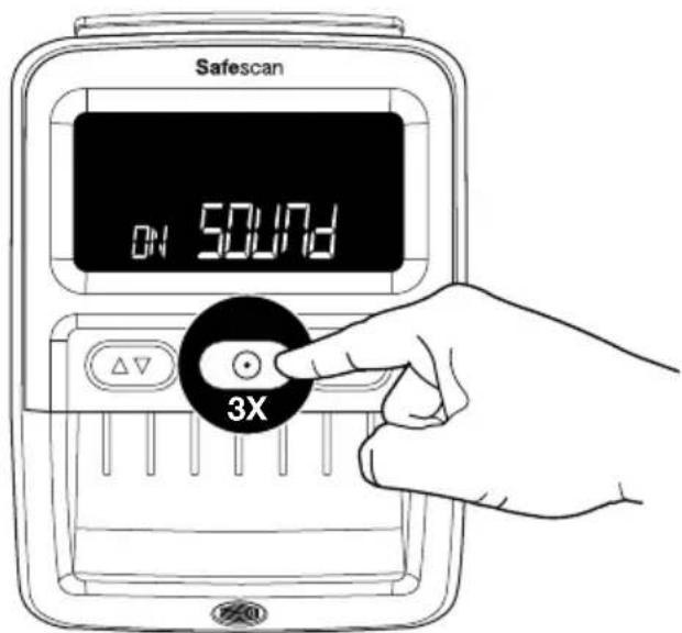 Safescan 155S - Poplaśný signal prí zjiistěné padělku VYP a ZAP - 2