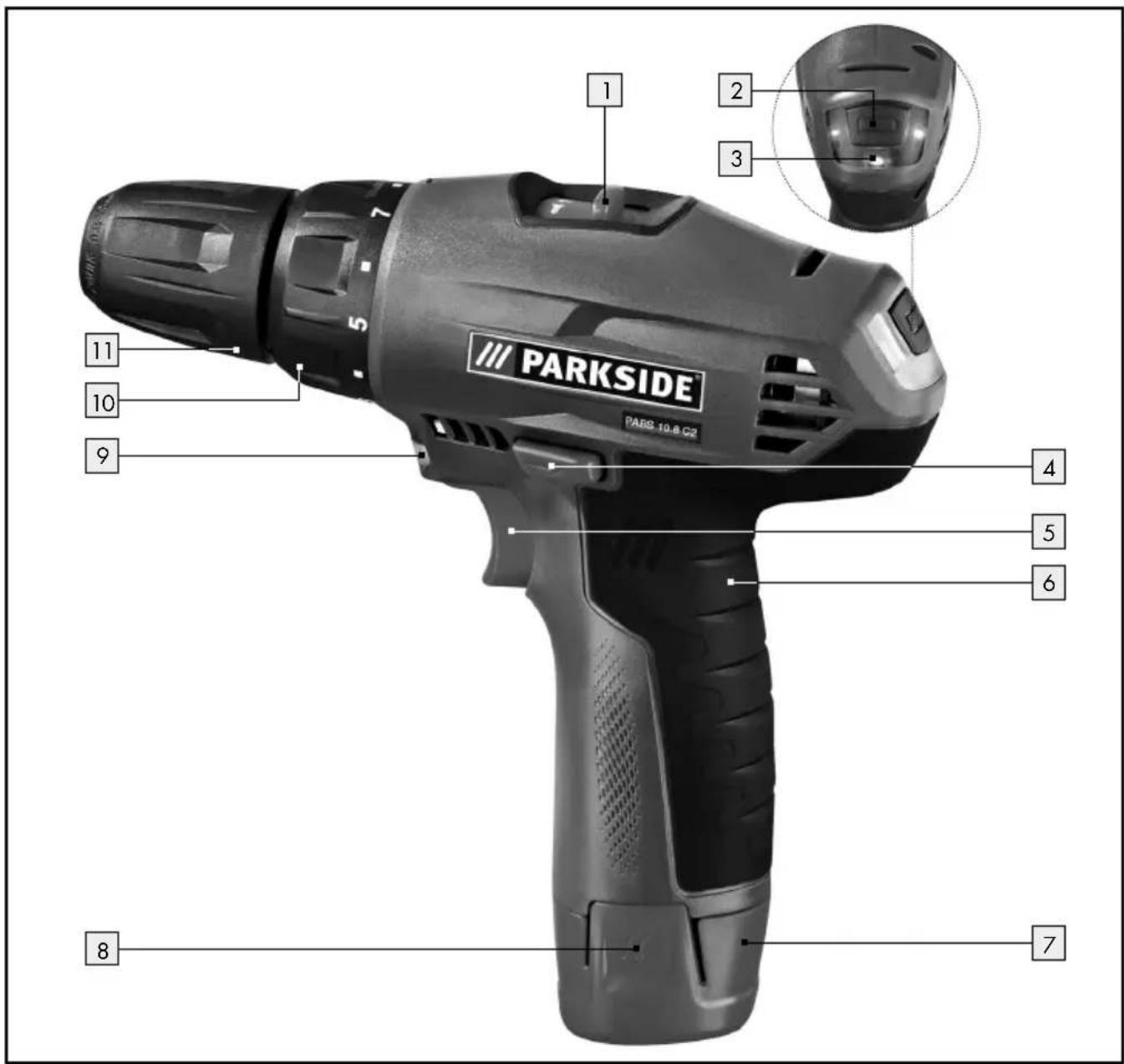 PARKSIDE PABS 10.8 C2 - AKKU-BOHRSCHRAUBER - 1