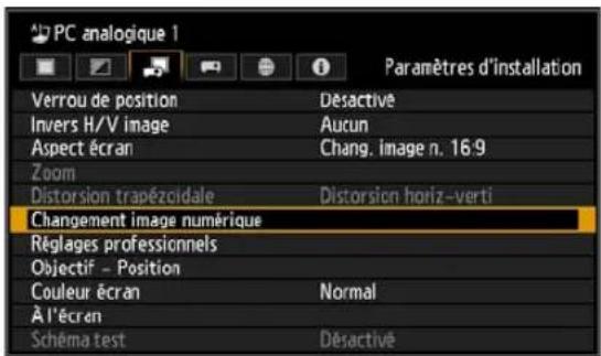 CANON REALiS WUX6010 - Déplacement d'image avec changement d'image numérique 16:9 - 4