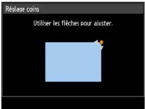 CANON REALiS WUX6010 - 3Appuyez sur les touches de pointeur pour régler le coin. - 2
