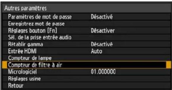 CANON REALiS WUX6010 - Réinitialisation du compteur de filtre à air - 7