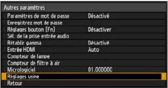 CANON REALiS WUX6010 - Restauration des paramètres par défaut - 1
