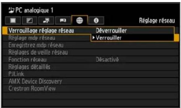 CANON REALiS WUX6010 - Verrouillage/ déverrouillage des réglages réseau - 1