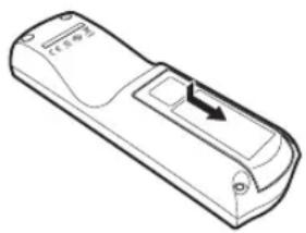 CANON REALiS WUX6010 - Ouvrez le couvercle du compartiment à piles. - 1