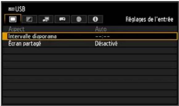 CANON REALiS WUX6010 - Spécification de l'intervalle diaporama - 2