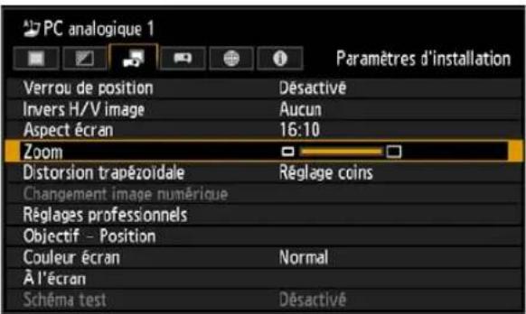 CANON REALiS WUX6010 - Réglage de la taille des images projetées - 2