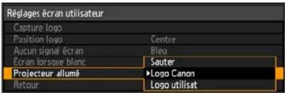 CANON REALiS WUX6010 - Sélection d'un logo au démarrage - 2