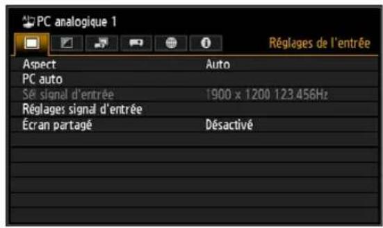 CANON REALiS WUX6010 - Appuyez sur la touche MENU pour afficher la fenêtre Menu. - 3