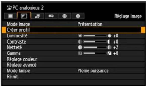 CANON REALiS WUX6010 - Création/Sauvegarde d'un profil d'utilisateur - 1