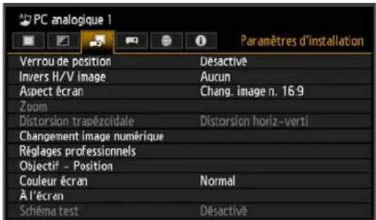 CANON REALiS WUX6010 - Déplacement d'image avec changement d'image numérique 16:9 - 2
