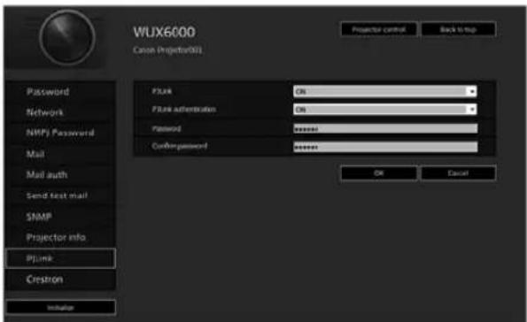 CANON REALiS WUX6010 - Réglage PJLink [PJLink] - 1