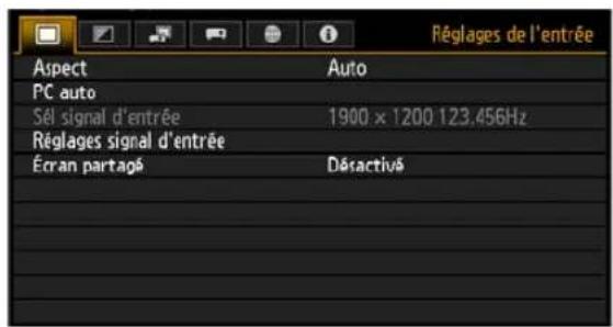 CANON REALiS WUX6010 - Appuyez sur la touche MENU pour afficher la fenêtre Menu. - 3