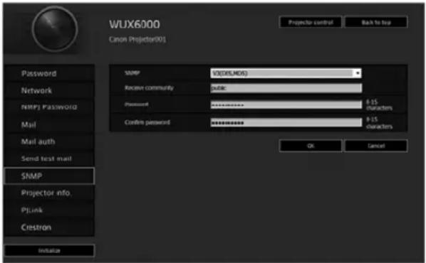 CANON REALiS WUX6010 - Réglages SNMP [SNMP] - 1