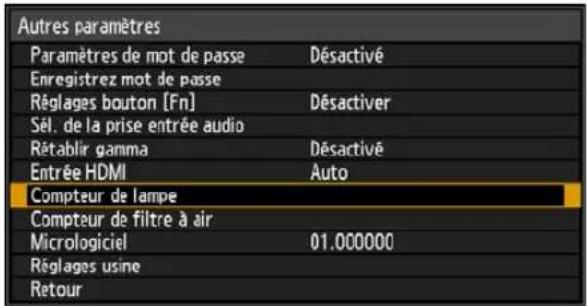 CANON REALiS WUX6010 - Remise à zéro du compteur de lampe - 2
