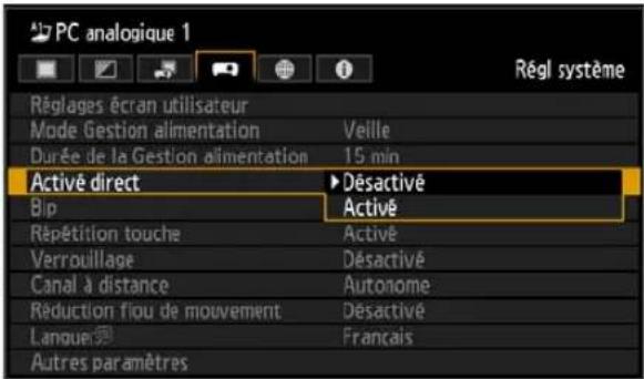 CANON REALiS WUX6010 - Spécification de l'activation directe - 2