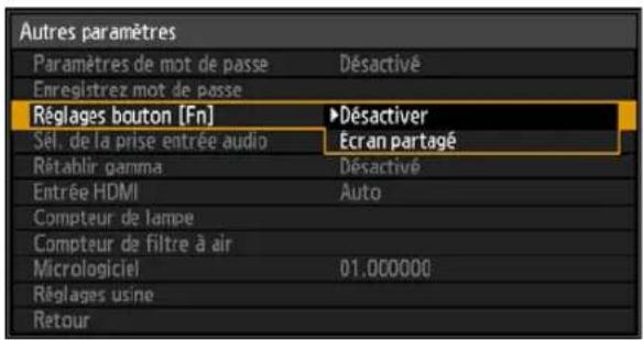 CANON REALiS WUX6010 - Utilisation de la touche [Fn] de la télécommande - 3