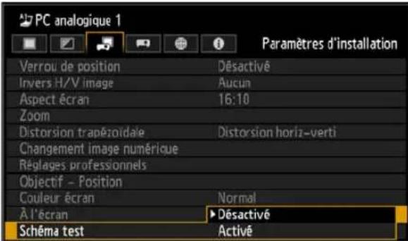 CANON REALiS WUX6010 - Schémas de test affichés - 2