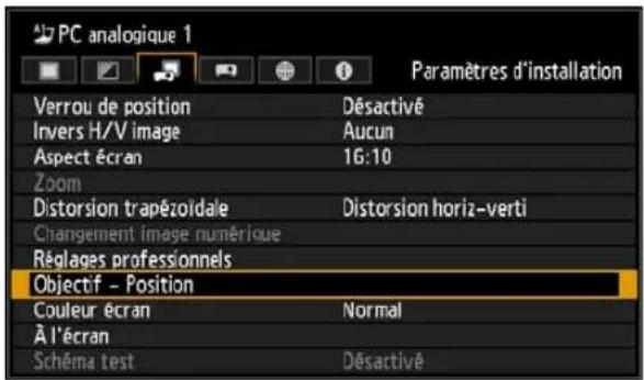 CANON REALiS WUX6010 - Sauvegarde et rétablissement des positions d'objectif - 2