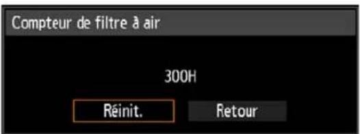 CANON REALiS WUX6010 - Réinitialisation du compteur de filtre à air - 8