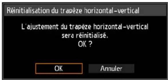 CANON REALiS WUX6010 - ■Réinitialisation du réglage trapézoïdal - 1