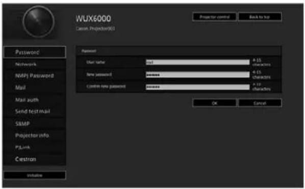CANON REALiS WUX6010 - 4Saisissez le nom d'utilisateur et le mot de passe dans la fenêtre de saisie du mot de passe, puis cliquez sur [OK]. - 1