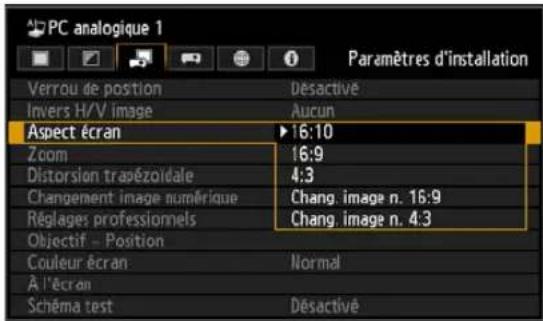 CANON REALiS WUX6010 - 4Utilisez les touches [ ] ▲[ ] pour sélectionner les contenus souhaités. - 3