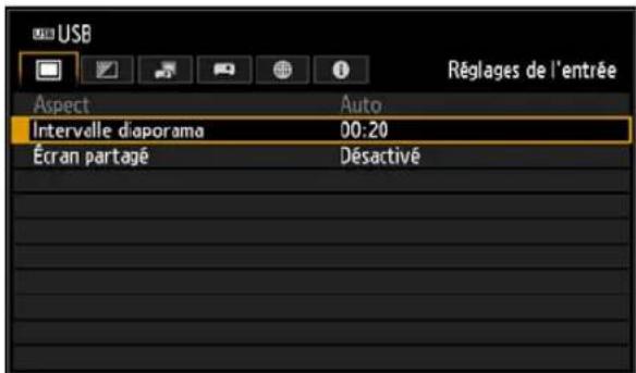 CANON REALiS WUX6010 - Spécification de l'intervalle diaporama - 3
