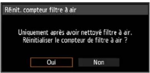 CANON REALiS WUX6010 - Réinitialisation du compteur de filtre à air - 9