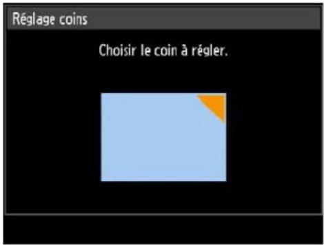 CANON REALiS WUX6010 - 2Appuyez sur la touche de pointeur du coin à corriger, puis appuyez sur la touche OK. - 2