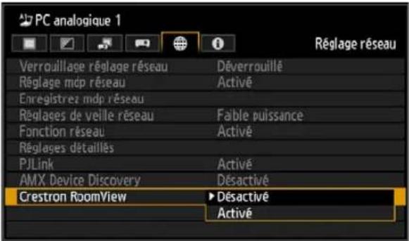 CANON REALiS WUX6010 - Spécification de Crestron RoomView - 2