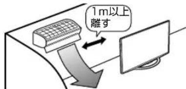 SHARP Aquos 40U45 - 工アコンのすく下や加湿器の近吃什么、水滴のかた場所の設置はしおい - 2