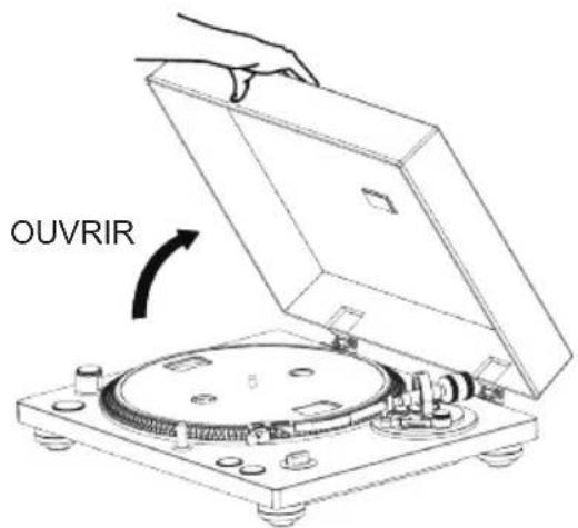 THOMSON TT600BT - Ouverture et fermeture du couvercle de la platine - 1