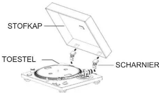 THOMSON TT600BT - De stofkap op de platenspeler vastmaken - 1