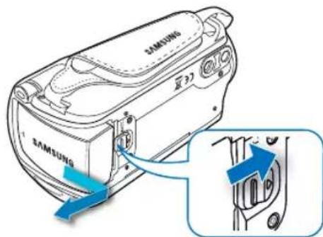 SAMSUNG SMXF50SP - Ejection du bloc batterie - 1