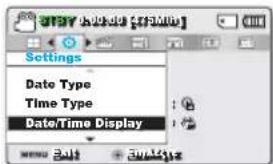 SAMSUNG SMXF50SP - DATE/TIME DISPLAY (Affichage Date/Heure) - 1
