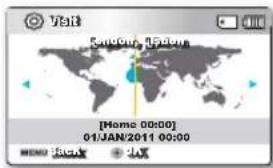 SAMSUNG SMXF50SP - Réglage de l'horloge selon l'heure locale ("Visit"(Visite)) - 1