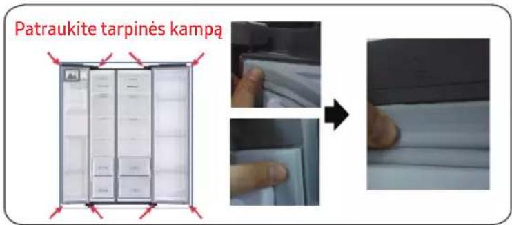SAMSUNG RS50N3513WW - Kaip pakeisti tarpinę - 1
