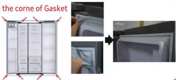 SAMSUNG RS50N3513WW - To remove the gasket - 1