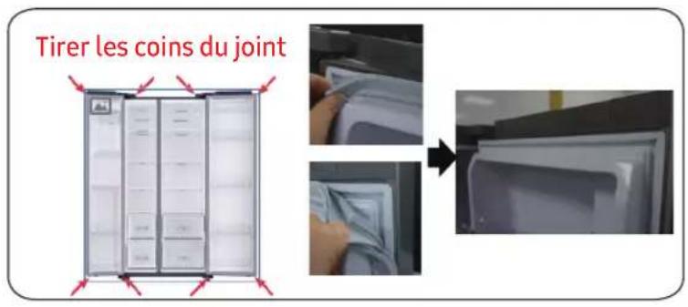 SAMSUNG RS50N3513WW - Pour retirer le joint - 1
