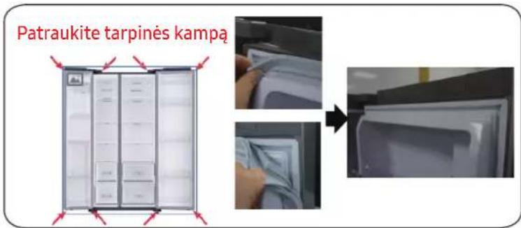 SAMSUNG RS50N3513WW - Kaip nuimti tarpinę - 1