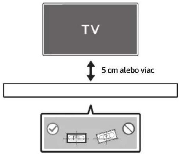 TV 5 cm alebo viac